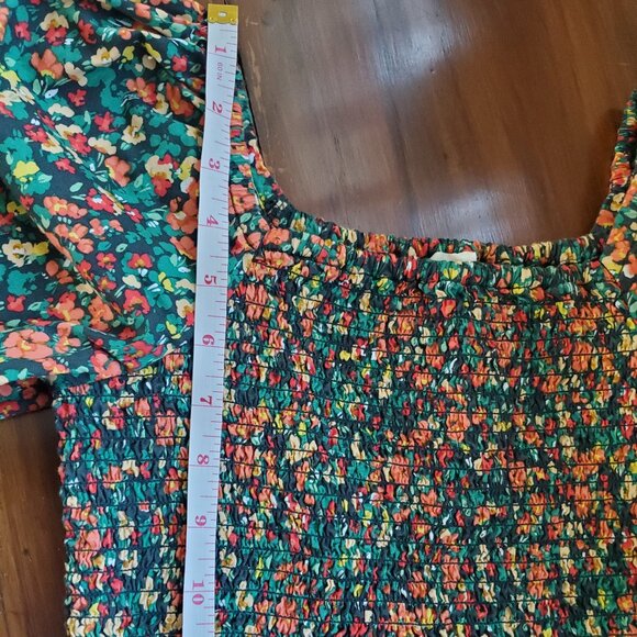 Crewcuts Girls Floral Smocked Long Sleeve Dress - Size 10 | Boho Fit & Flare Sty - Picture 9 of 10